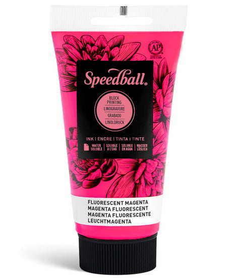 Encre linogravure magenta fluo - 2.5oz