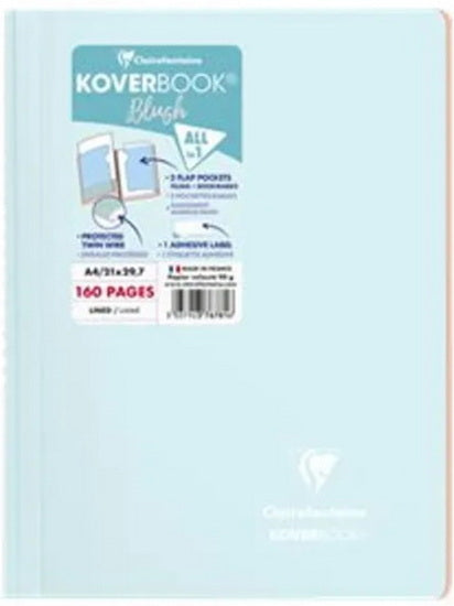 Koverbook blush wire.a4 rule.160p asst