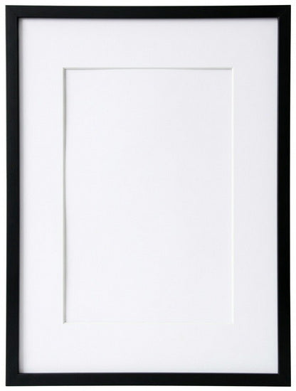 Wood Photo Frame Black - 8.5x11" Mat 5x7"