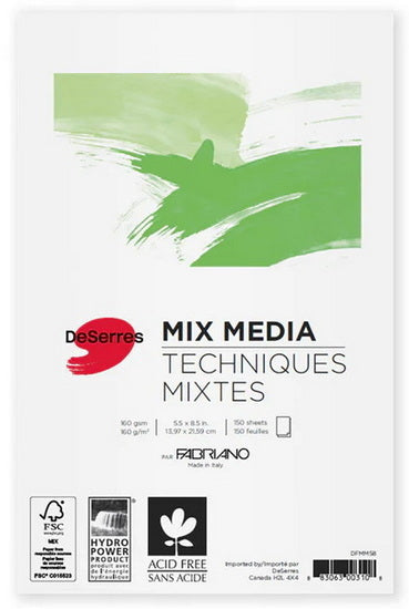 Mixed media pad - 160gsm - 5.5x8.5in (150s)