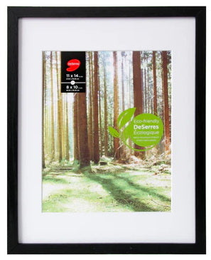 Rubberwood frame black 11x14 mat 8x10
