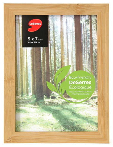 Cadre photo en bambou naturel - 8x10 po pp 5x7
