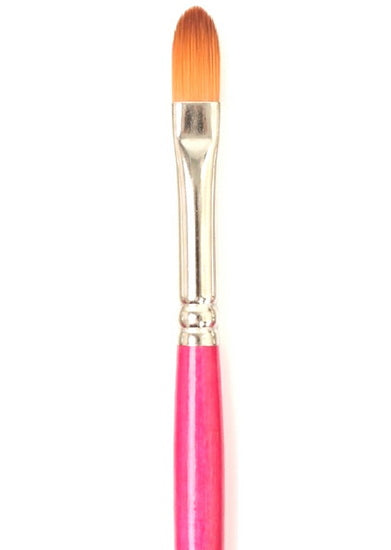 Brush Short Handle/Synthetic Bristles Oval - #8