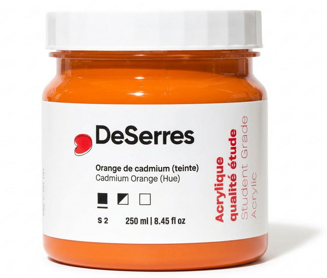 Acrylique étude orange cadmium imitation - 250ml
