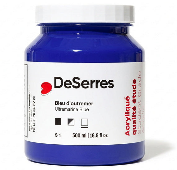 Acrylique étude bleu outremer - 500ml
