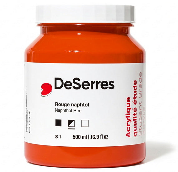 Acrylique étude rouge naphthol - 500ml