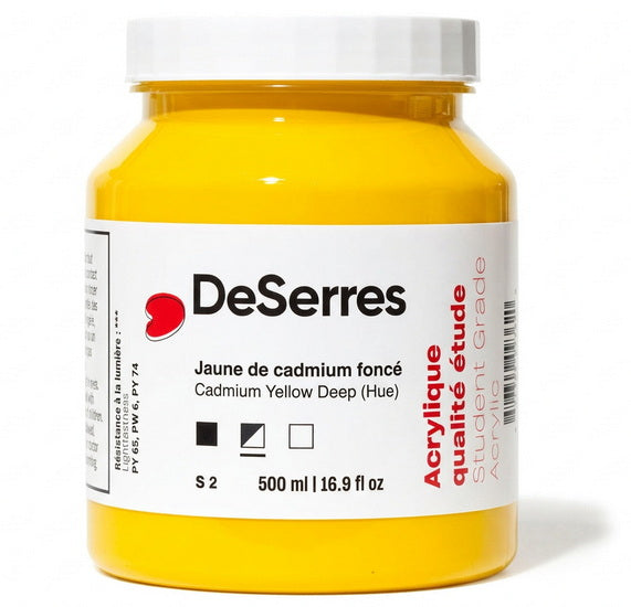 Student Acrylic Cadmium Yellow Deep Hue - 500ml