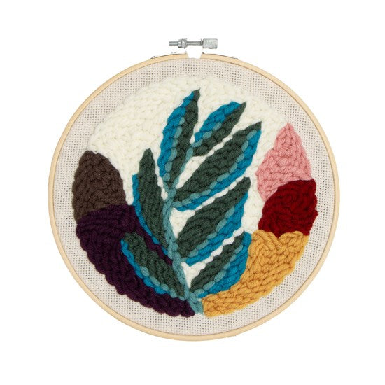 Ens. broderie au poinçon eucalyptus
