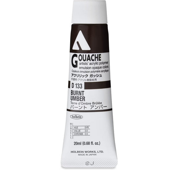 Acryla Gouache Burnt Umber Series A - 20ml