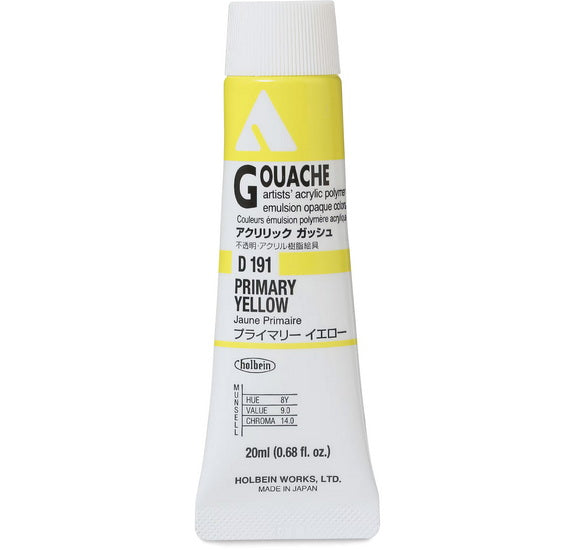 Acryla Gouache Primary Yellow Series A - 20ml