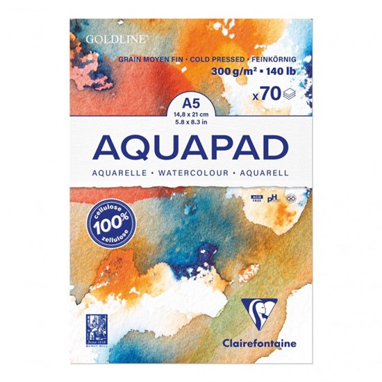 BLOC COLLÉ AQUAPAD - GRAIN FIN 8,3 X 11,7 Pouces