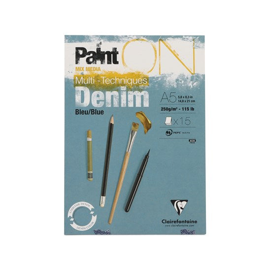Paint'ON Mixed Media Glued Pad - Denim Blue