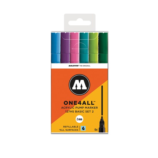 Ens. 6 marqueurs one4all base no. 2 – 2mm