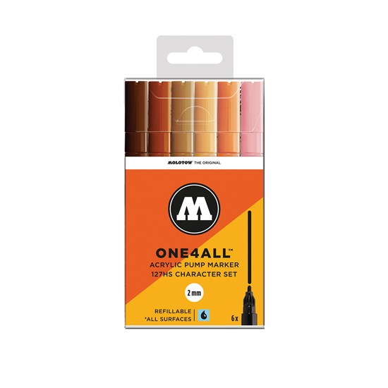 Ens. 6 marqueurs one4all personnage – 2mm