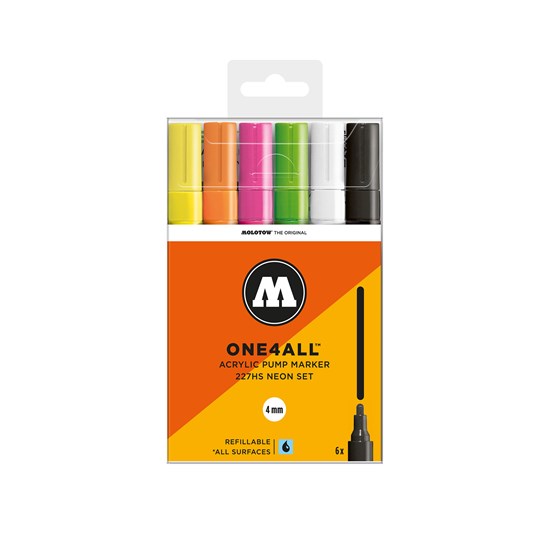 Ens. 6 marqueurs one4all fluo – 4mm
