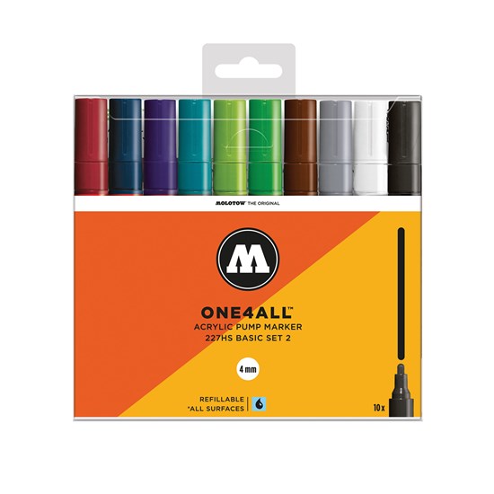 Ens. 10 marqueurs one4all base no.2 - 4mm