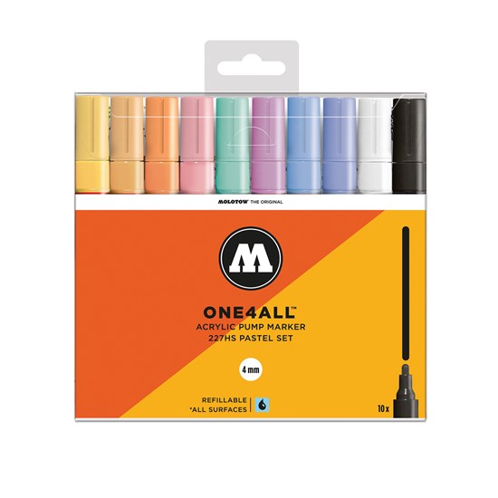 Ens. 10 marqueurs one4all pastel -4mm
