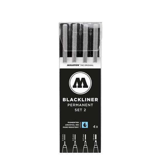 Ens 4 marqueurs molotow noir no. 2