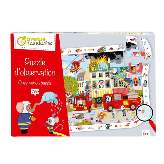 76-Piece Observation Puzzle - Firefighters