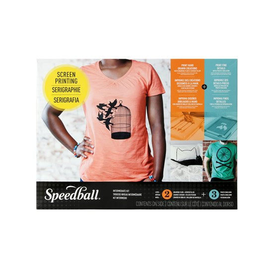 Intermediate textile screen printing set