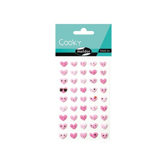 Autocollants Cooky : Cœurs emoji