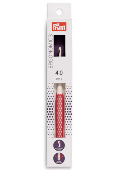 Ergonomic crochet hook - 17cm - 4mm