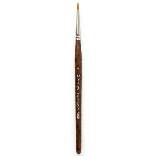 Brush Short Handle/Synthetic Bristles Round - #0