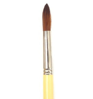 Brush Long Handle/Synthetic Bristles Round - #8