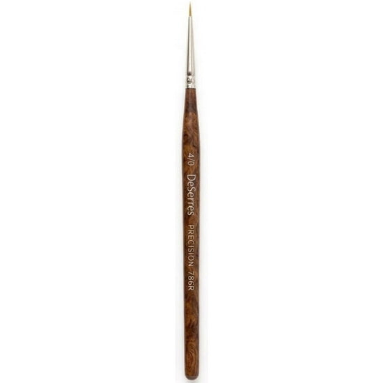 Brush Short Handle/Synthetic Bristles Round - #4/0