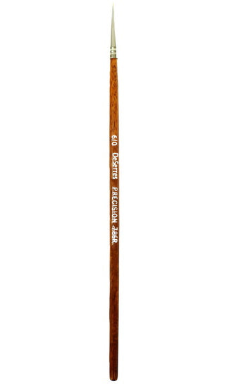 Brush Short Handle/Synthetic Bristles Round - #6/0