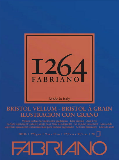 BLOC DE PAPIER BRISTOL 1264 9 X 12 Pouces velin