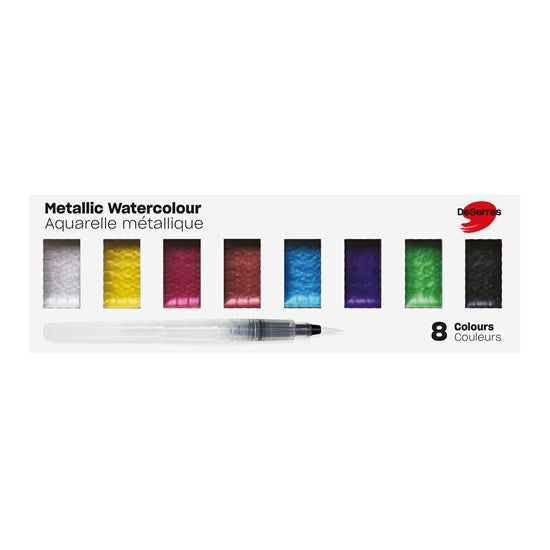 Metallic Watercolour Kit - 8 Half Pans