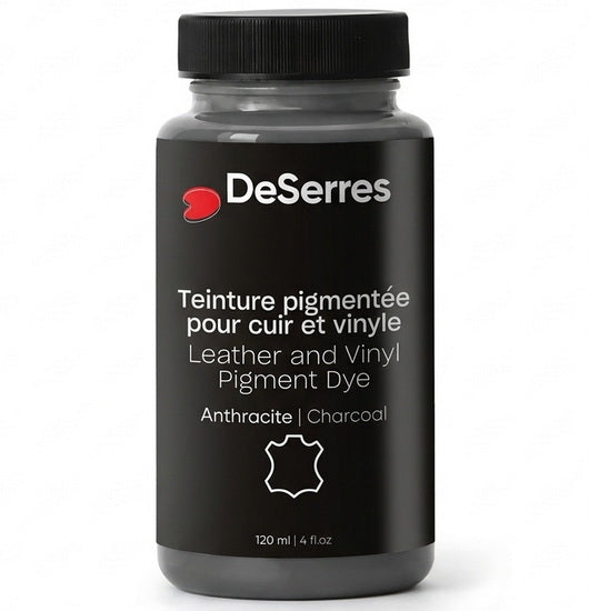 Leather & Vinyl Pigment Dye - CHARCOAL MILLILITER
