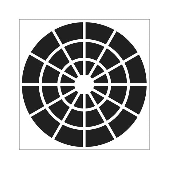 Pochoir roue couleur 6x6po