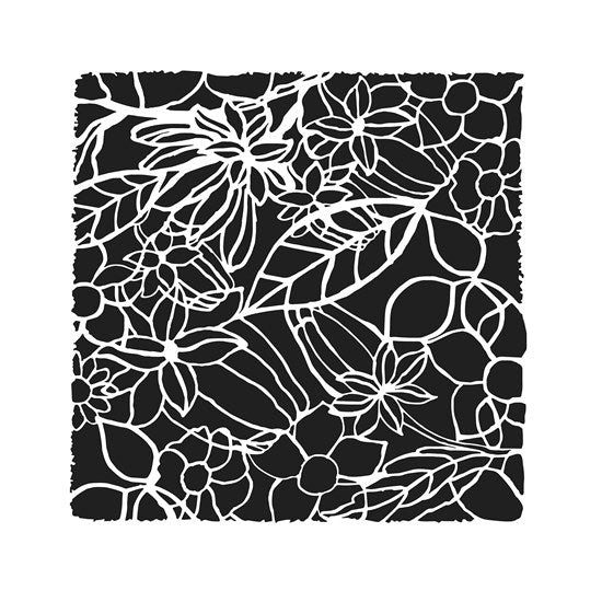 Stencil  Framed Garden- 12X12"