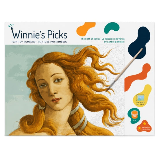 Kit peinture à numéros - « la naissance de vénus, botticelli »