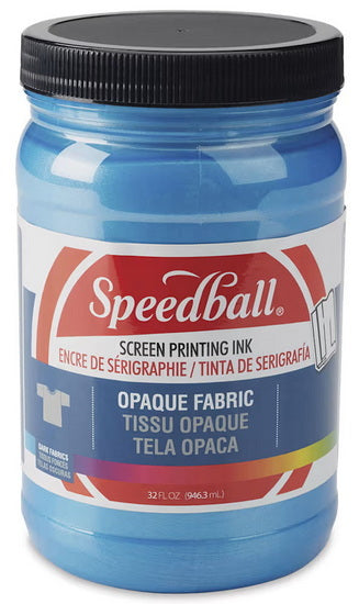 Screen printing ink - textile opaque - topaz blue - 32oz