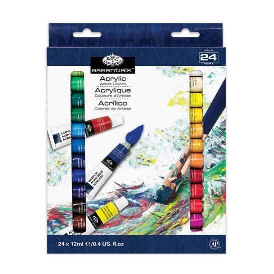 Ens. peintures acryliques essentials 24x12ml