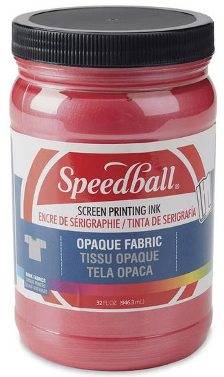 Screen printing ink - textile opaque - raspberry - 32oz