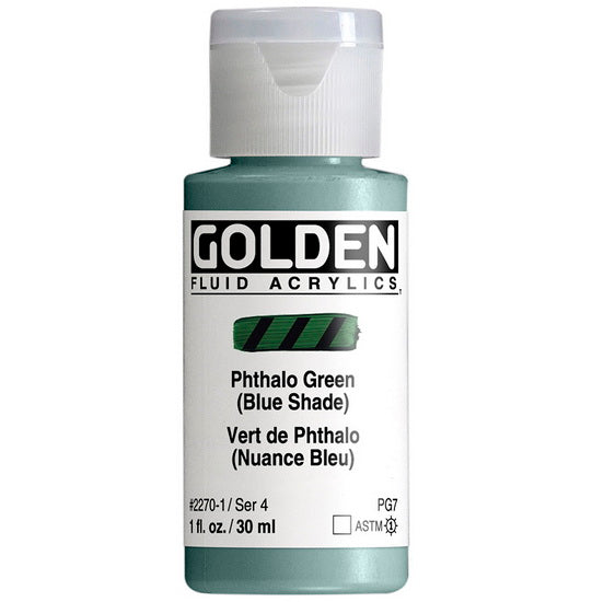Acrylic fluid - 1 oz  phthalo green blue shade  s4