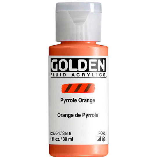 Acrylic fluid - 1 oz  pyrrole orange  s8