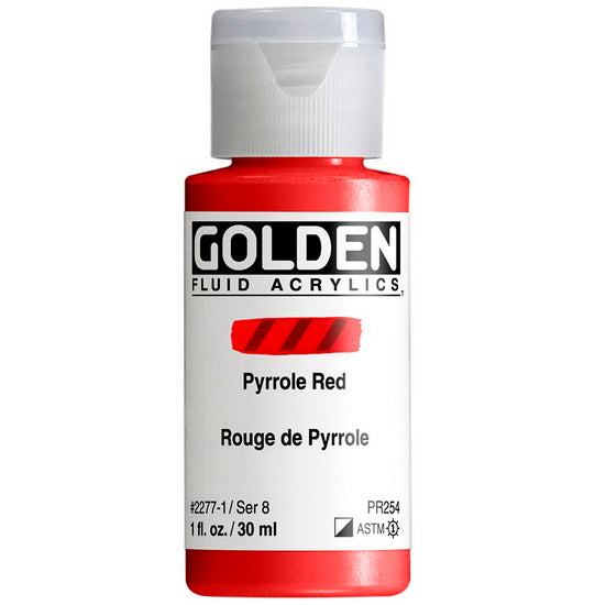 Acrylique fluide - 1 oz  rouge de pyrrole  s8