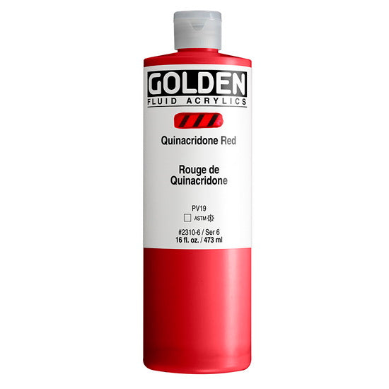Acrylic fluid - 16 oz  quinacridone red  s6