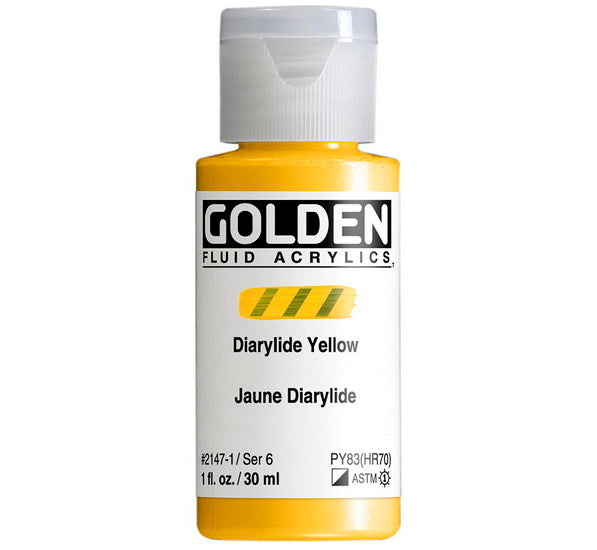 Acrylique fluide - 1 oz  jaune diarylide  s6