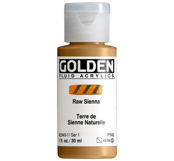 Acrylique fluide - 1 oz  sienne naturelle  s1