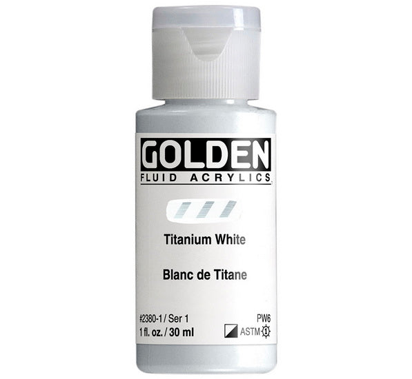 Acrylique fluide - 1 oz  blanc de titane  s1