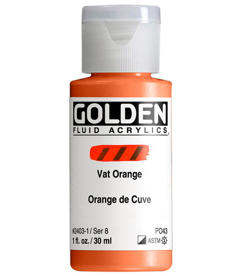 Acrylic fluid - 1 oz  vat orange  s8