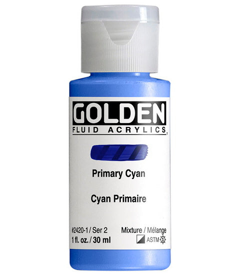 Acrylic fluid - 1 oz  primary cyan  s2