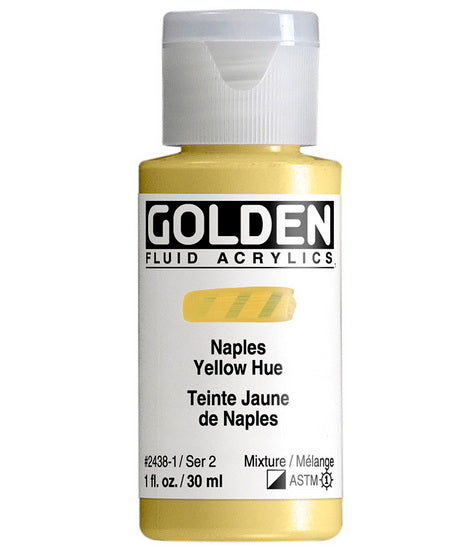 Acrylique fluide - 1 oz  jaune de naples imitation  s2
