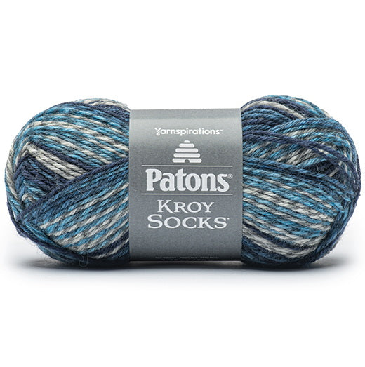 Kroy socks yarn #1 - 50g - singing the blues stripes